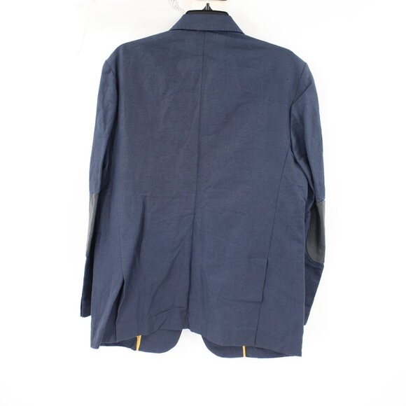 Studiosuits Sport Coat Men 42R Unstructured Linen Peak lapel Patch pockets blue - Picture 4 of 13